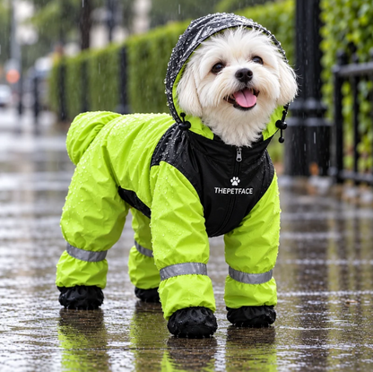 Regenmantel für Hunde mit Kapuze